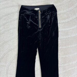 For Love and Lemons Velvet Zip Front Ankle Zip Pants